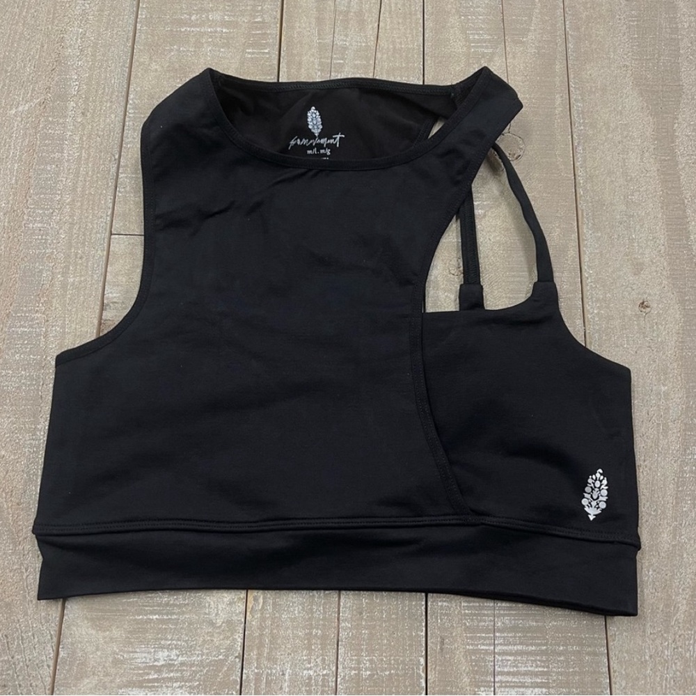 🆕FP Movement by Free People NWOT Don’t Be Square Double Layer in Black (FPM-72)